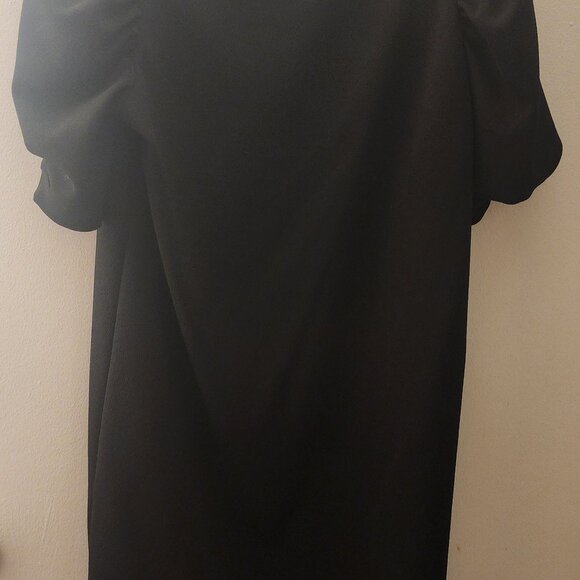 zara puffer shoulder dress black - Picture 2 of 5